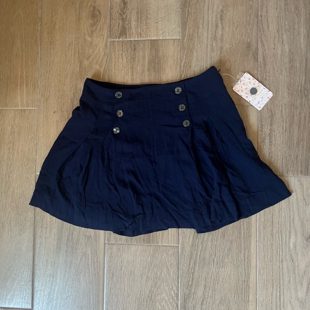 Free People Lover’s Lane Pleated Mini Skirt NWT